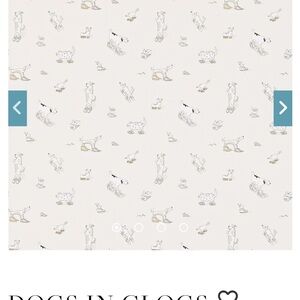 Sanderson Dogs In Clogs Vanilla Wallpaper 3 rolls same batch # NEW in package